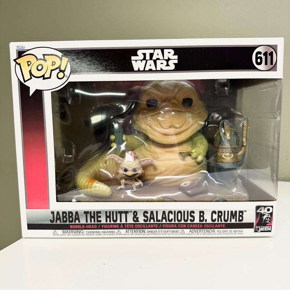 Funko Pop! Star Wars 40th Anniversary Jabba & Salacious B. Crumb Vinyl Figure - Picture 4 of 9